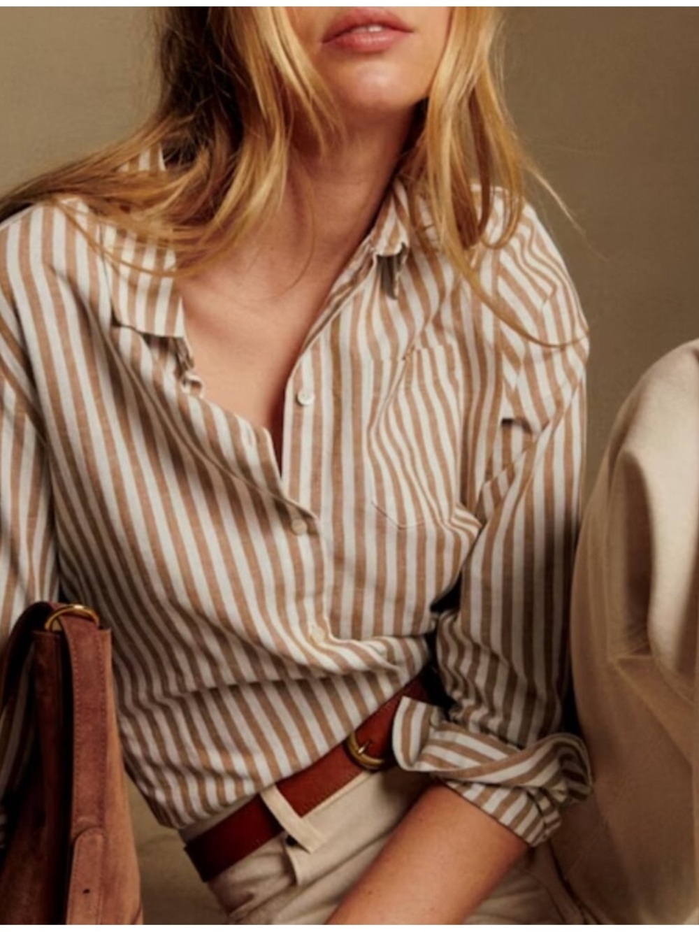 Sezane Blouse - Tomboy Stripe Cotton - 34